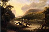 Famous Mountain Paintings - Passage of the Delaware through the Blue Mountain